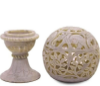 Picture of Stonport. 3.5inch u-b Ball Elephant- Soapstone Marble Round Tea Light Candle Holder