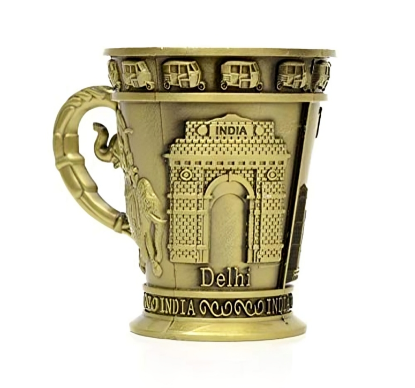Picture of POCKTOWN INTERNATIONAL Taj Mahal Shot Glass Antique Souvenir for Home Decorative Item, Gifts and Travel Copper Coffee Mug  (50 ml)