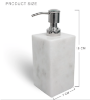 Picture of Natural Solid White Marble Liquid Soap Dispenser | Stone Lotion Dispenser | Handwash Shampoo Dispenser for Bathroom, Kitchen, Wash Basin, Bathroom Accessory | Handmade 150 ml Capacity