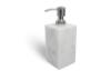 Picture of Natural Solid White Marble Liquid Soap Dispenser | Stone Lotion Dispenser | Handwash Shampoo Dispenser for Bathroom, Kitchen, Wash Basin, Bathroom Accessory | Handmade 150 ml Capacity