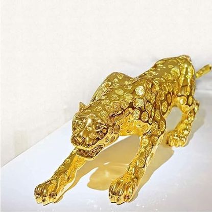 Picture of Buy ANTLANTIC CREATIO Jaguar Animal Statue Leopard Panther Jaguar Brass Showpiece Home Decor Decorative Product Table Showpiece for Home and Office Animal Figurine Golden Color Online at Low Prices in India - Amazon.in