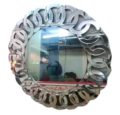 Picture of Fancy Glass Mirror, Shape: Round