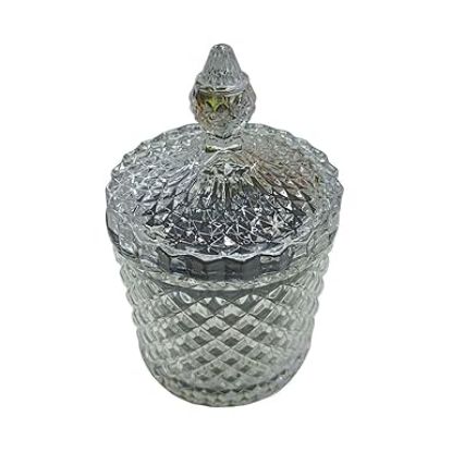 Picture of Crystal Jar Candle Crafted with Premium Black Soy Wax, Offering A Clean, Long-lasting Burn in an Elegantly Designed Small Jar, Illuminate Your Space with Elegance