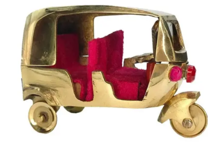 Picture of  home decor items handcrafted brass auto rickshaw, decorative items for home decor