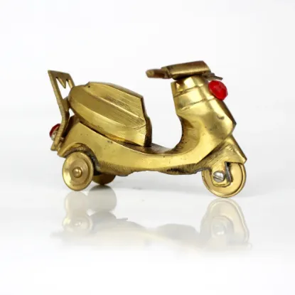 Picture of Brass Scooter Antique Gold Finish Home/Table Decor And Gift Item