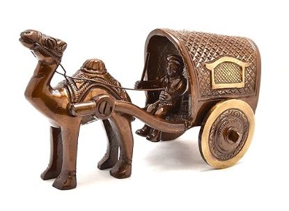 Picture of Camel Cart Brass Showpiece Figurine, Standard